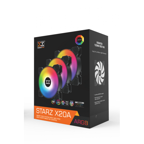 FAN CASE XIGMATEK STARZ - X20A ARGB (EN46775) - PACK x3, CONTROLLER FAN CASE XIGMATEK STARZ - X20A ARGB (EN46775) - PACK x3, CONTROLLER